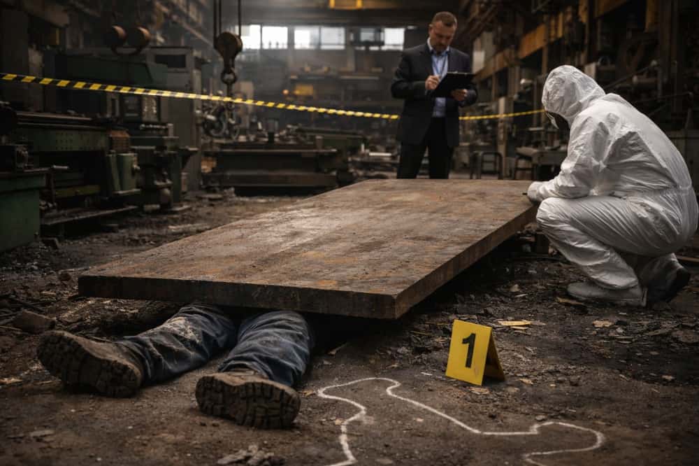 В Екатеринбурге возбудили дело после гибели рабочего под 660-кг листом