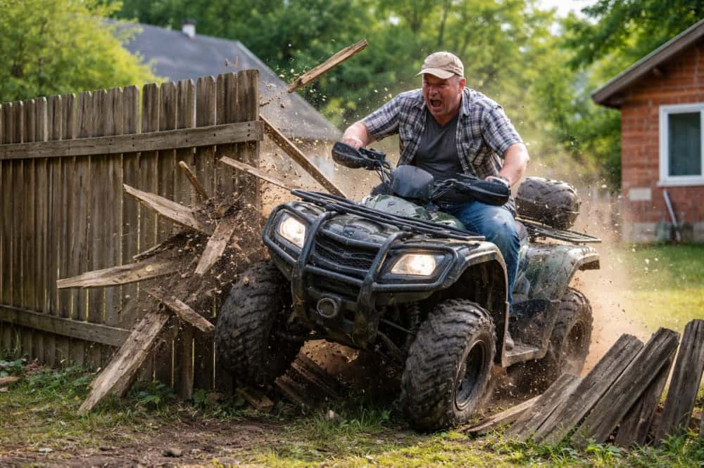 Катался на квадроцикле: в Нижнем Тагиле дачник раскурочил забор соседа — суд взыскал с него почти 60 тысяч рублей 