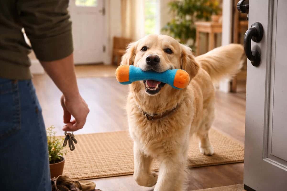 «Хозяин, я несу тебе самое ценное»: почему собака встречает вас с игрушкой в зубах — кинолог объясняет 