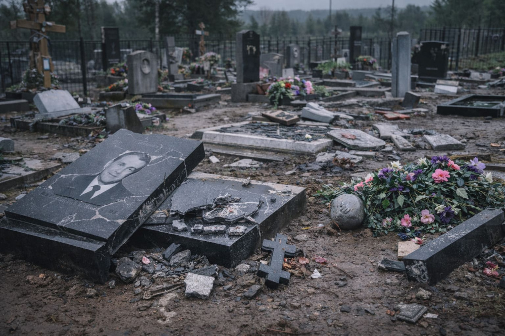 Вандализм на кладбище «Рогожино» в Нижнем Тагиле вызвал жалобы жителей | Жители пожаловались на вандализм на кладбище в Нижнем Тагиле