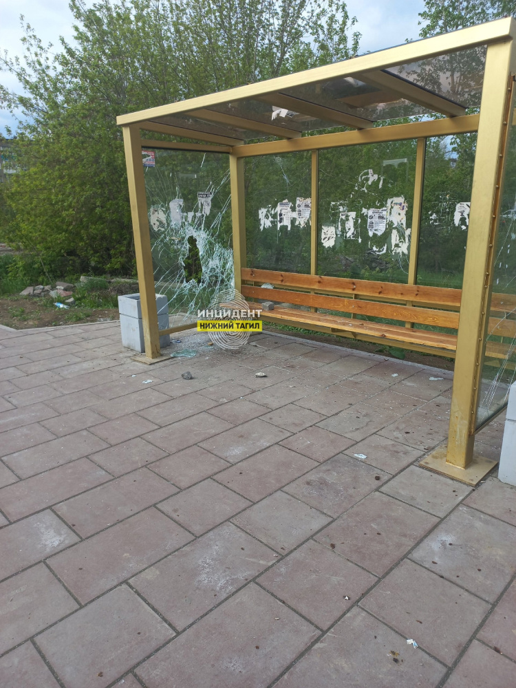  В Нижнем Тагиле вандалы разгромили остановку на проспекте Мира |  В Нижнем Тагиле вандалы разгромили остановку на проспекте Мира