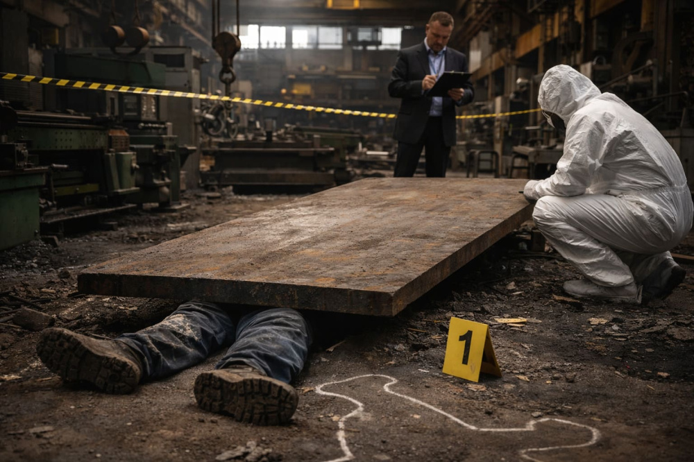 В Екатеринбурге возбудили дело после гибели рабочего под 660-кг листом | Гибель рабочего в Екатеринбурге: возбуждено дело