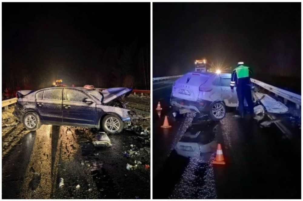 Ехал на летней резине в снегопад: 52-летний водитель на трассе под Нижним Тагилом устроил ДТП — пострадали люди   | Три человека пострадали в ДТП под Нижним Тагилом из-за снегопада и летней резины