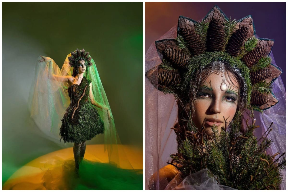 Платье из хвои и шишек: тагильчанка покорила Францию необычным нарядом | Эко-платье из Нижнего Тагила оказалось на обложке французского журнала Malvie Платье из хвои и шишек: тагильчанка покорила Францию необычным нарядом | Эко-платье из Нижнего Тагила оказалось на обложке французского журнала Malvie